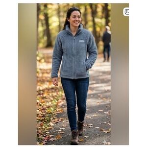 Columbia Women's Fire Side II Sherpa Full Zip Fleece Jacket light Blue L